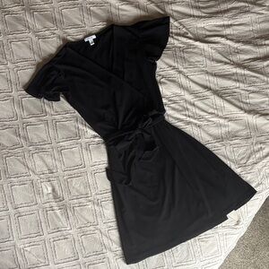 Nine West Black Mini Wrap Dress